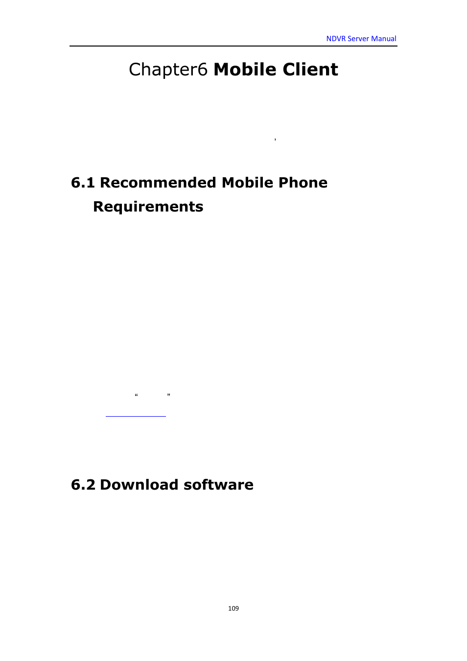 Chapter6 mobile client, 1 recommended mobile phone requirements, 2 download software | DVR systems WatchNET Software User Manual | Page 109 / 139