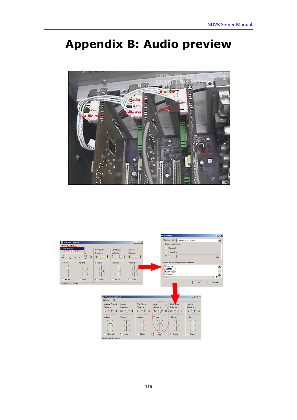Appendix b: audio preview | DVR systems WatchNET Software User Manual | Page 116 / 139