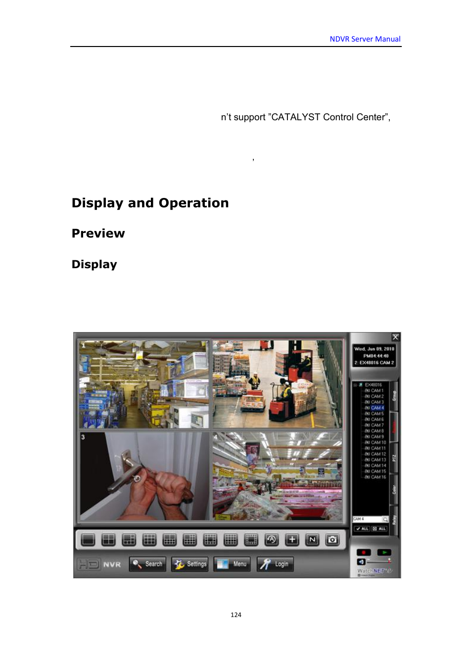 Display and operation, Preview | DVR systems WatchNET Software User Manual | Page 124 / 139