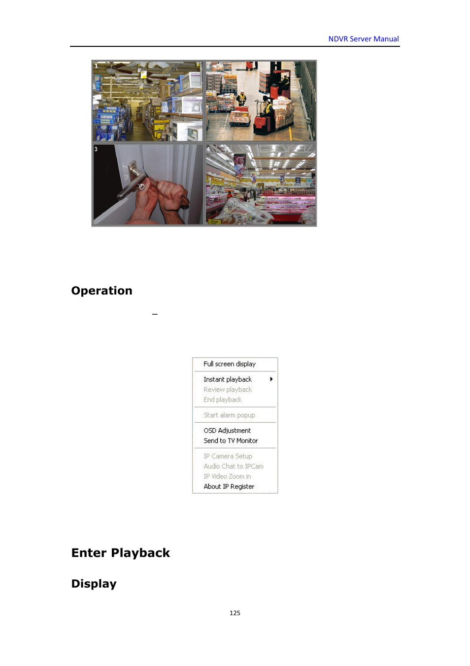 Enter playback | DVR systems WatchNET Software User Manual | Page 125 / 139