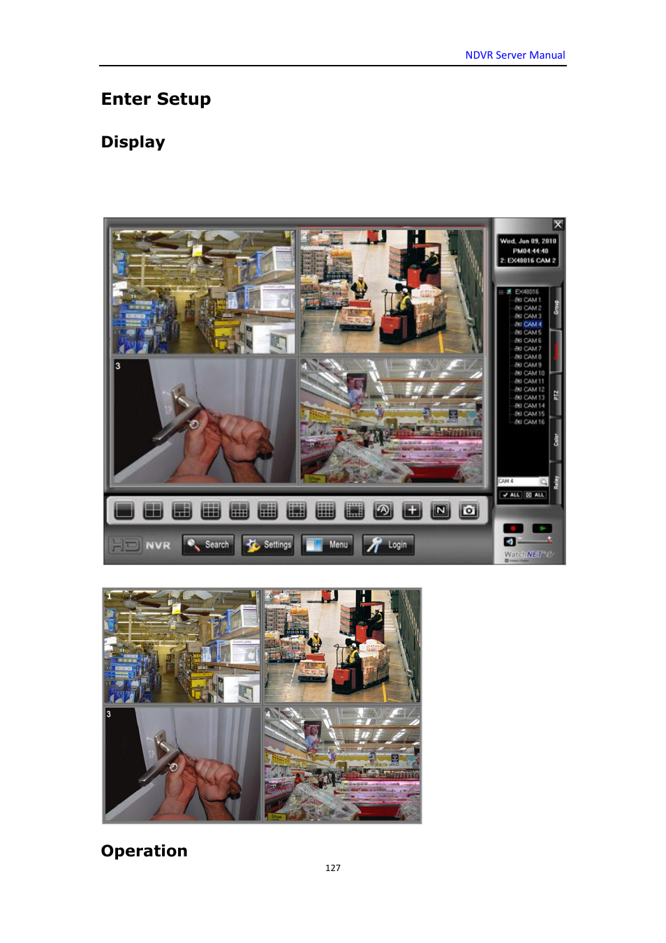 Enter setup | DVR systems WatchNET Software User Manual | Page 127 / 139