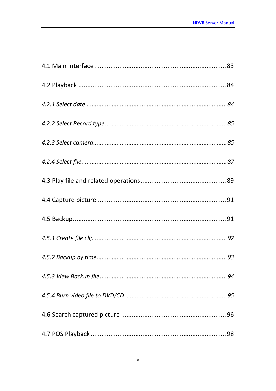 Chapter4 playback, 1 main interface, 2 playback | 3 play file and related operations, 4 capture picture, 5 backup, 6 search captured picture, 7 pos playback | DVR systems WatchNET Software User Manual | Page 5 / 139