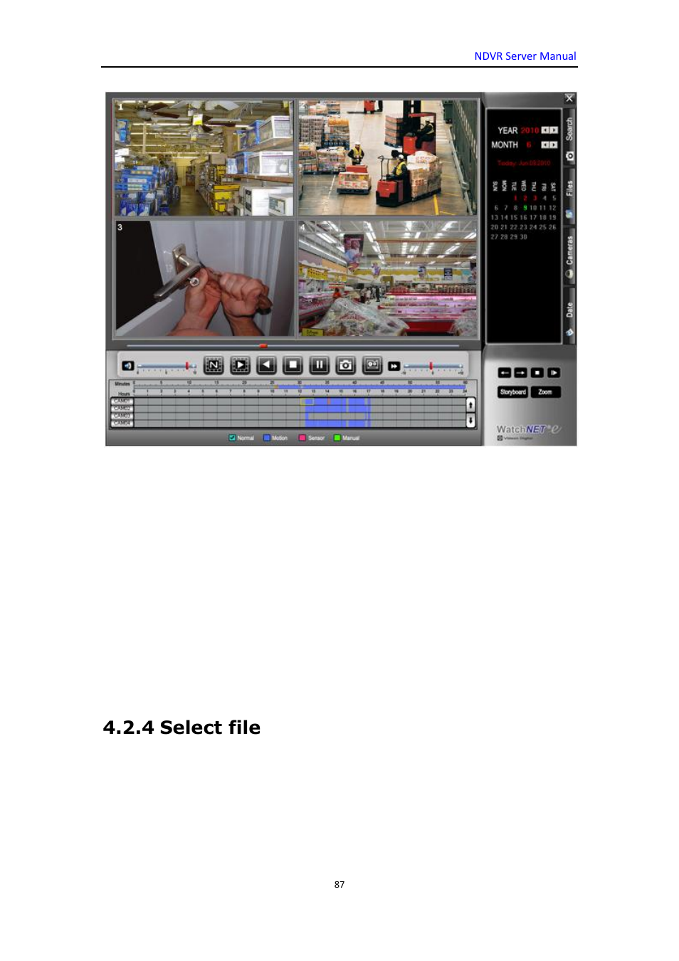 4 select file | DVR systems WatchNET Software User Manual | Page 87 / 139