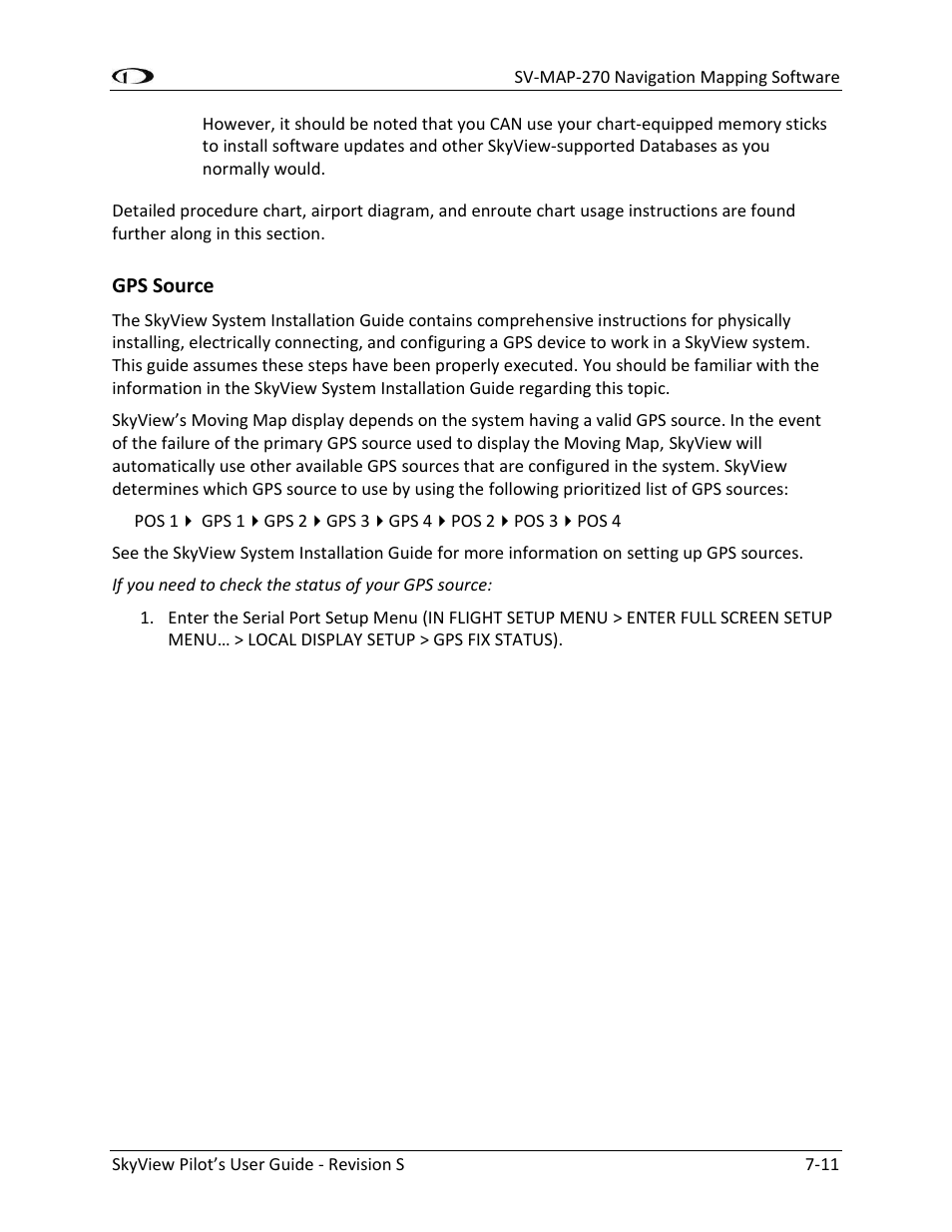 Gps source -11 | Dynon Avionics SkyView Pilots Users Guide User Manual | Page 101 / 239