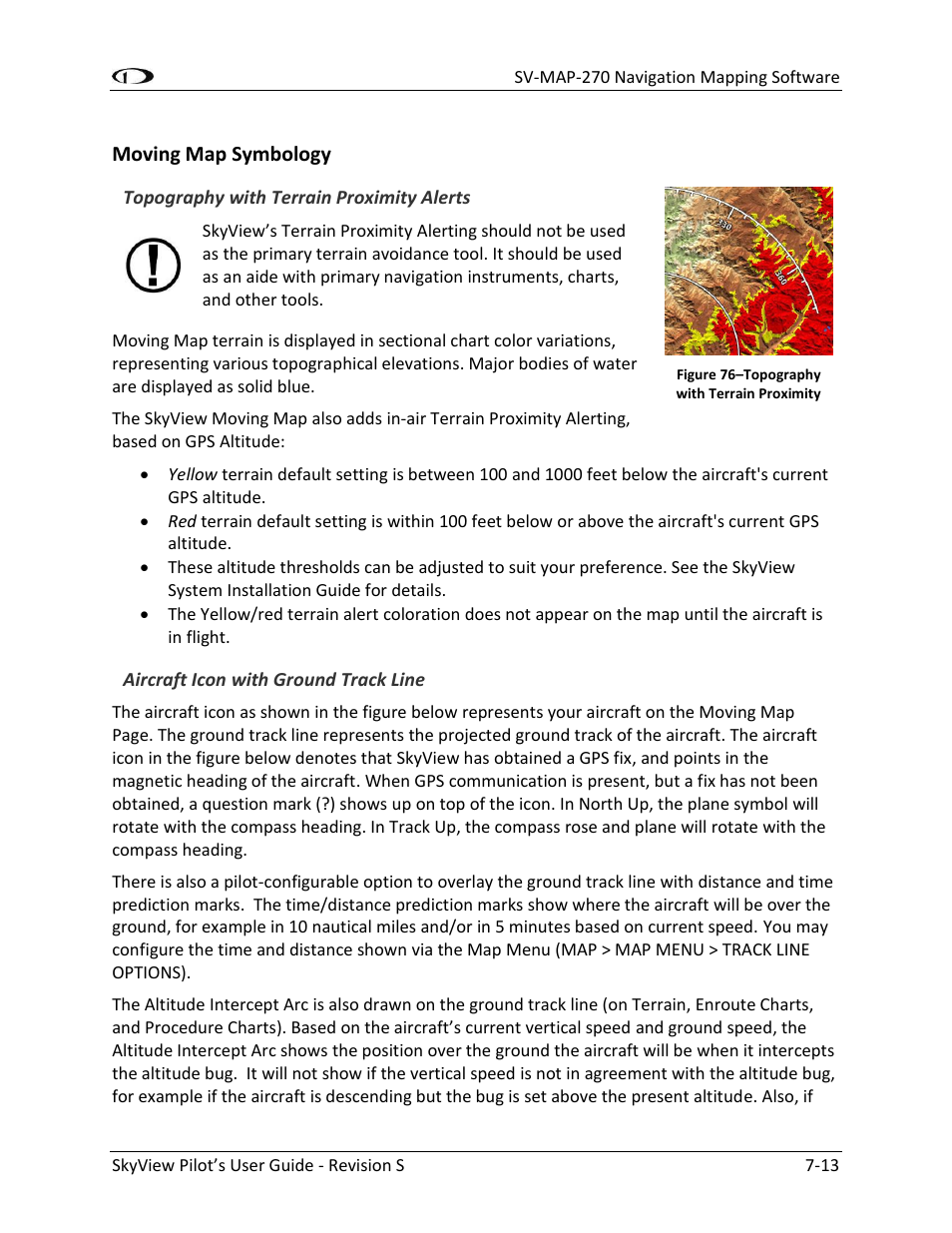 Moving map symbology -13 | Dynon Avionics SkyView Pilots Users Guide User Manual | Page 103 / 239