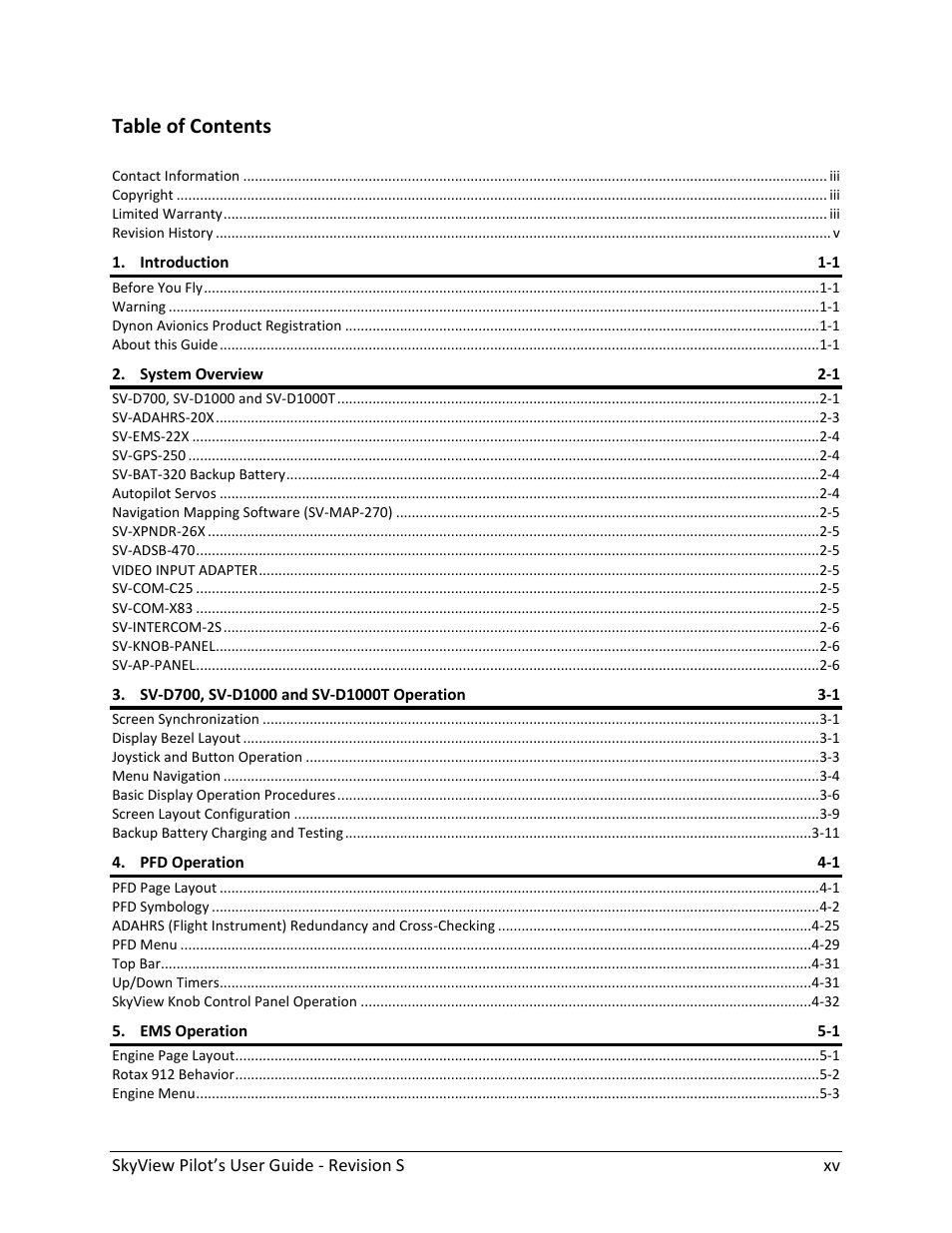 Dynon Avionics SkyView Pilots Users Guide User Manual | Page 15 / 239