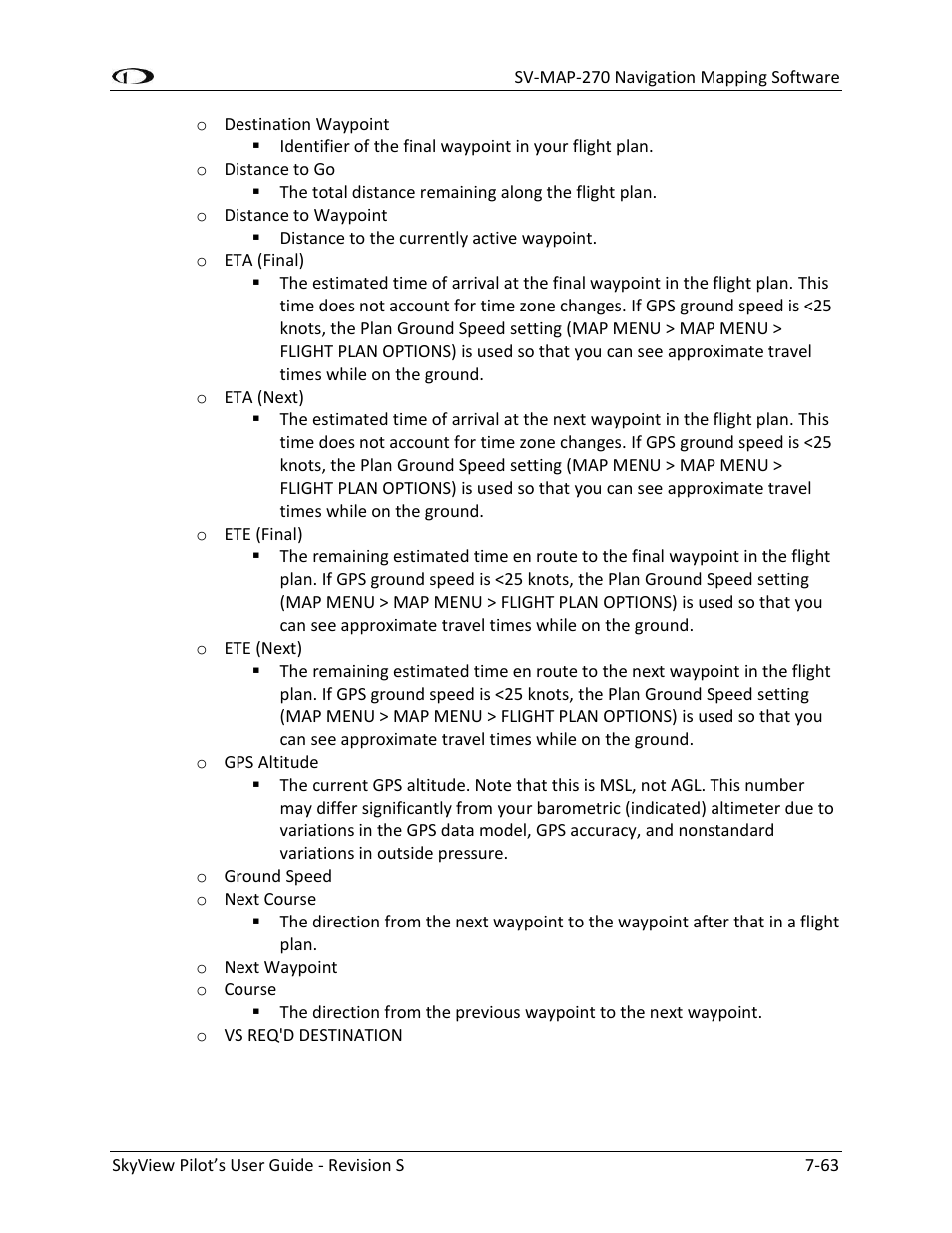 Dynon Avionics SkyView Pilots Users Guide User Manual | Page 153 / 239