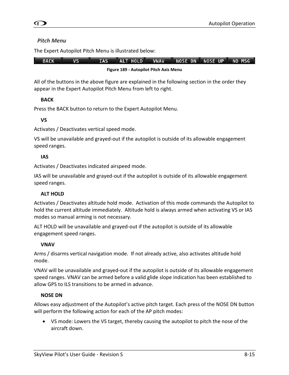 Dynon Avionics SkyView Pilots Users Guide User Manual | Page 181 / 239