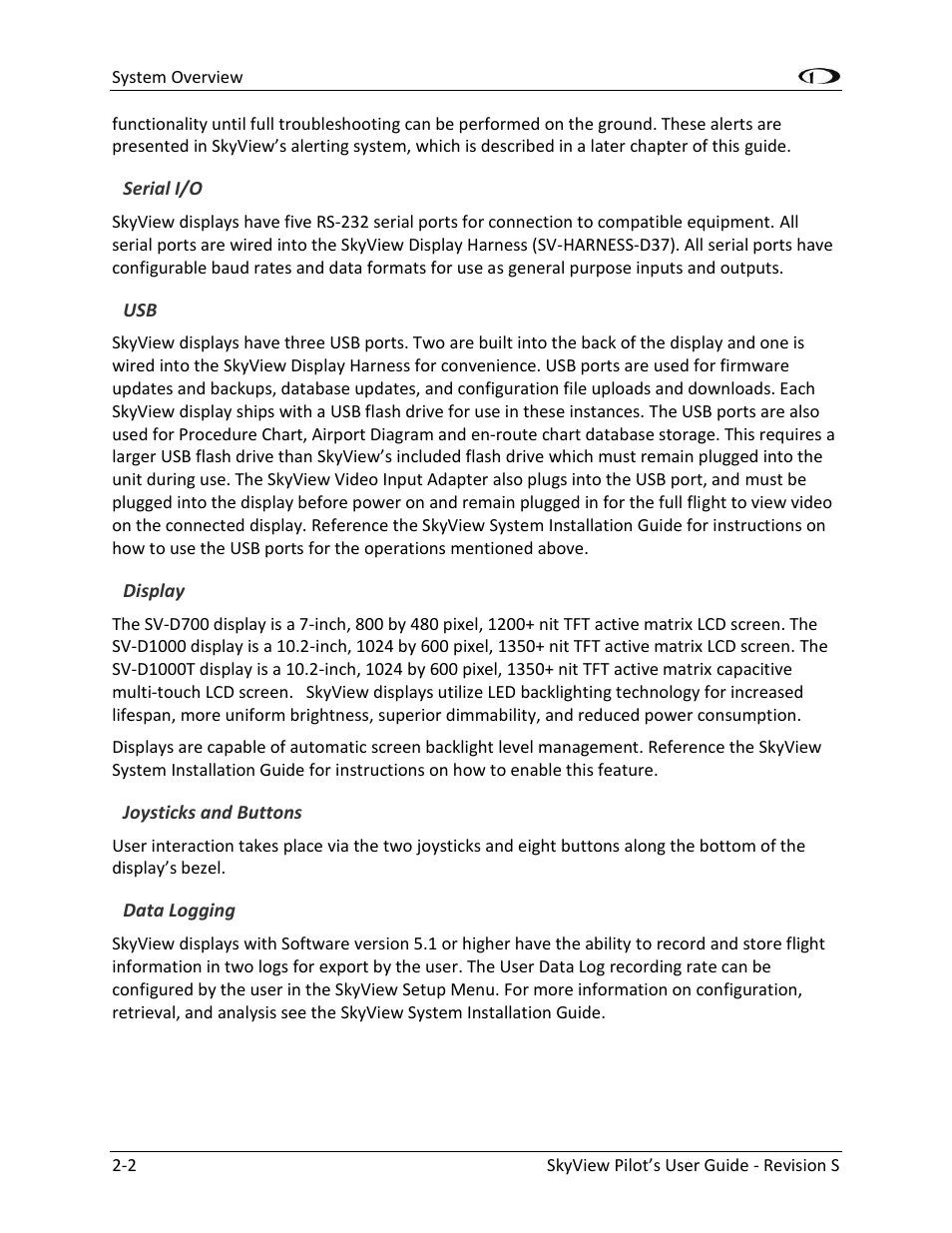Dynon Avionics SkyView Pilots Users Guide User Manual | Page 22 / 239
