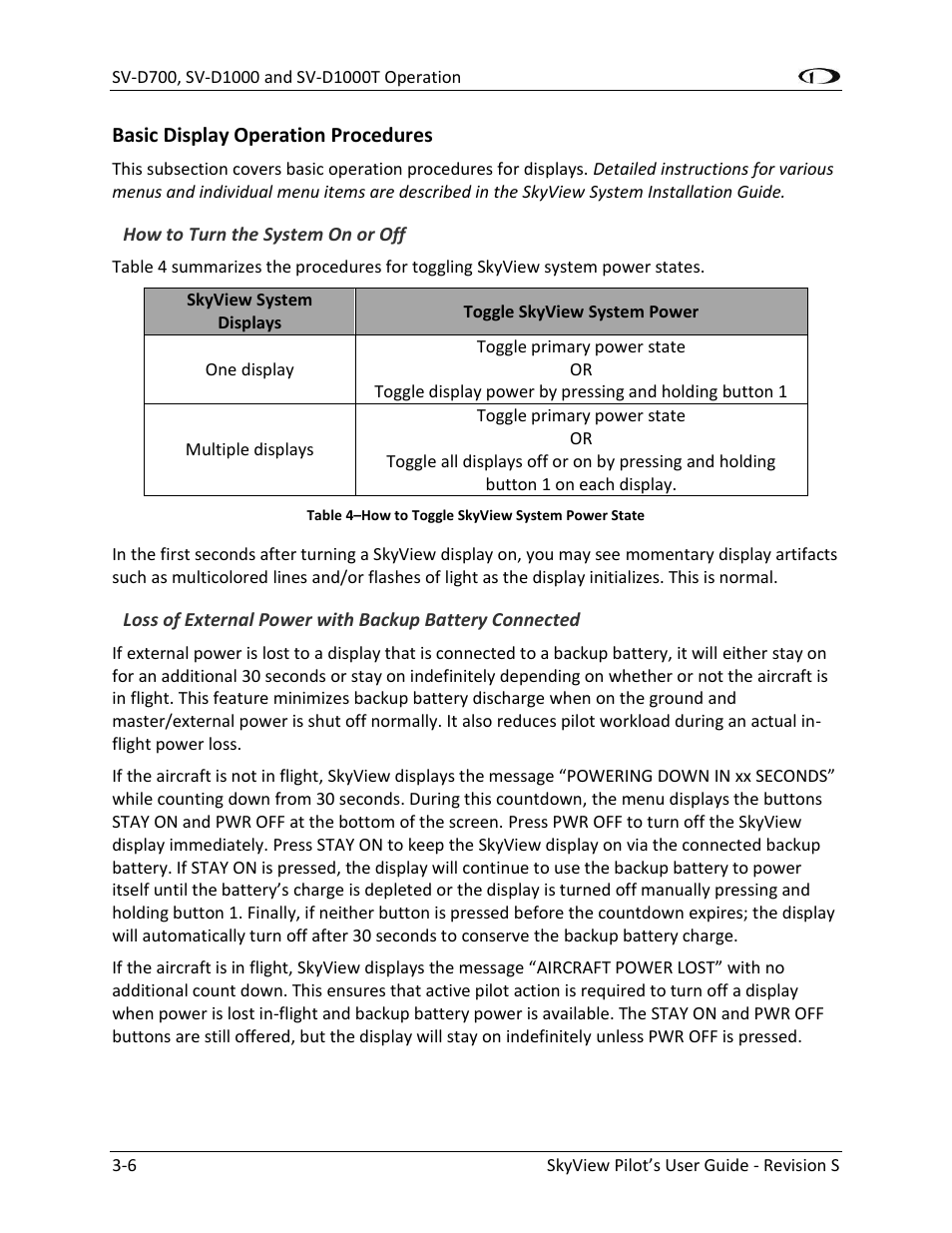 Basic display operation procedures -6 | Dynon Avionics SkyView Pilots Users Guide User Manual | Page 32 / 239