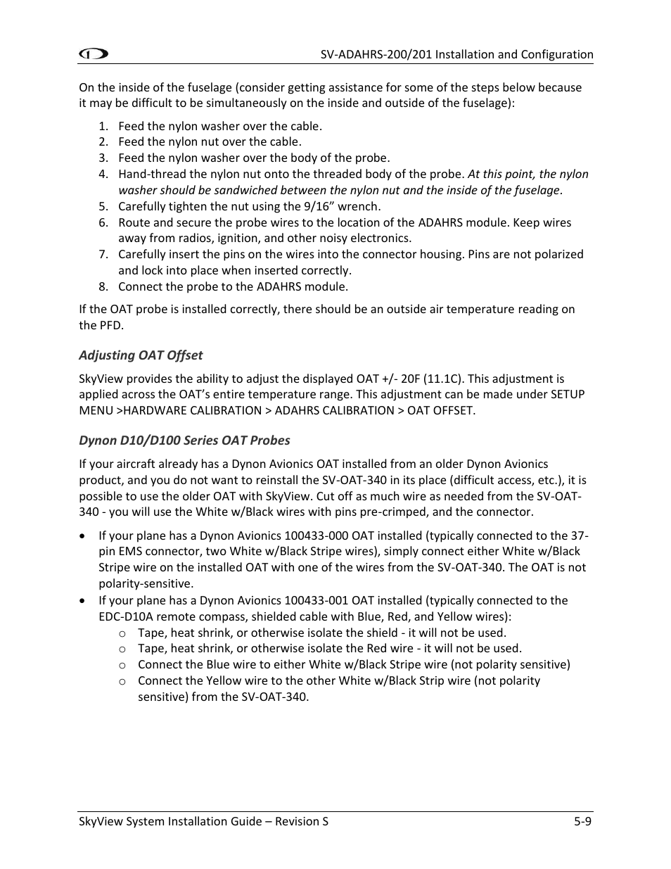 Dynon Avionics SkyView System Installation Guide User Manual | Page 101 / 401