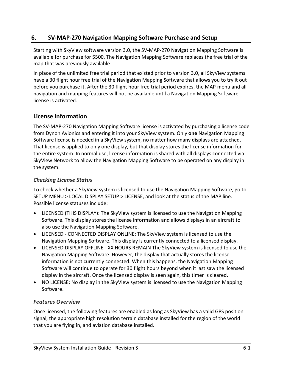 License information -1 | Dynon Avionics SkyView System Installation Guide User Manual | Page 107 / 401