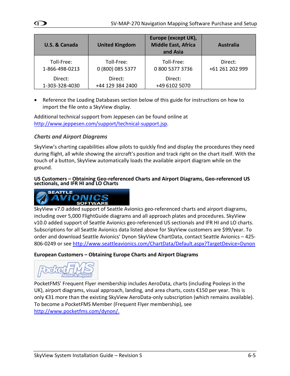 Charts and airport diagrams -5 | Dynon Avionics SkyView System Installation Guide User Manual | Page 111 / 401