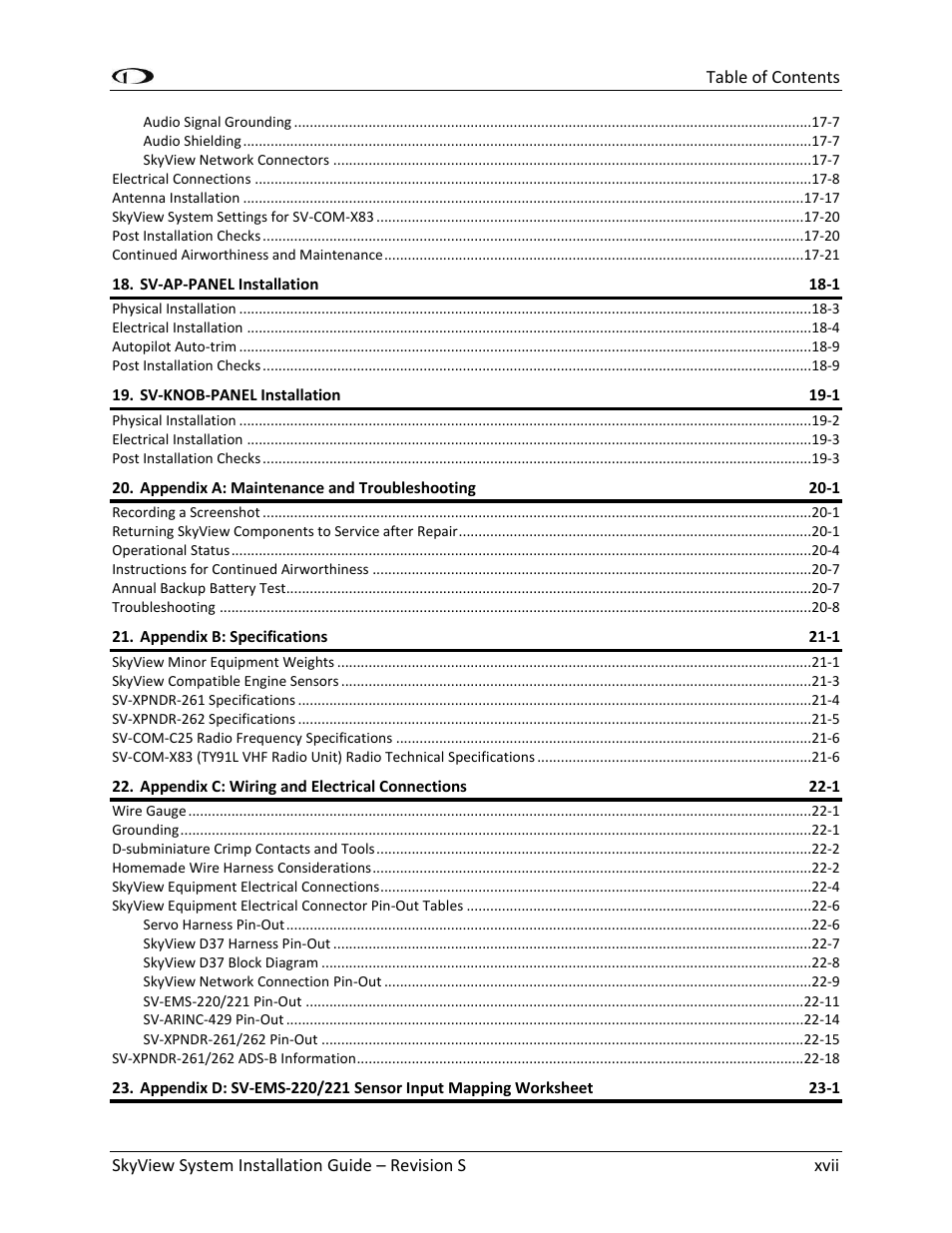 Dynon Avionics SkyView System Installation Guide User Manual | Page 17 / 401