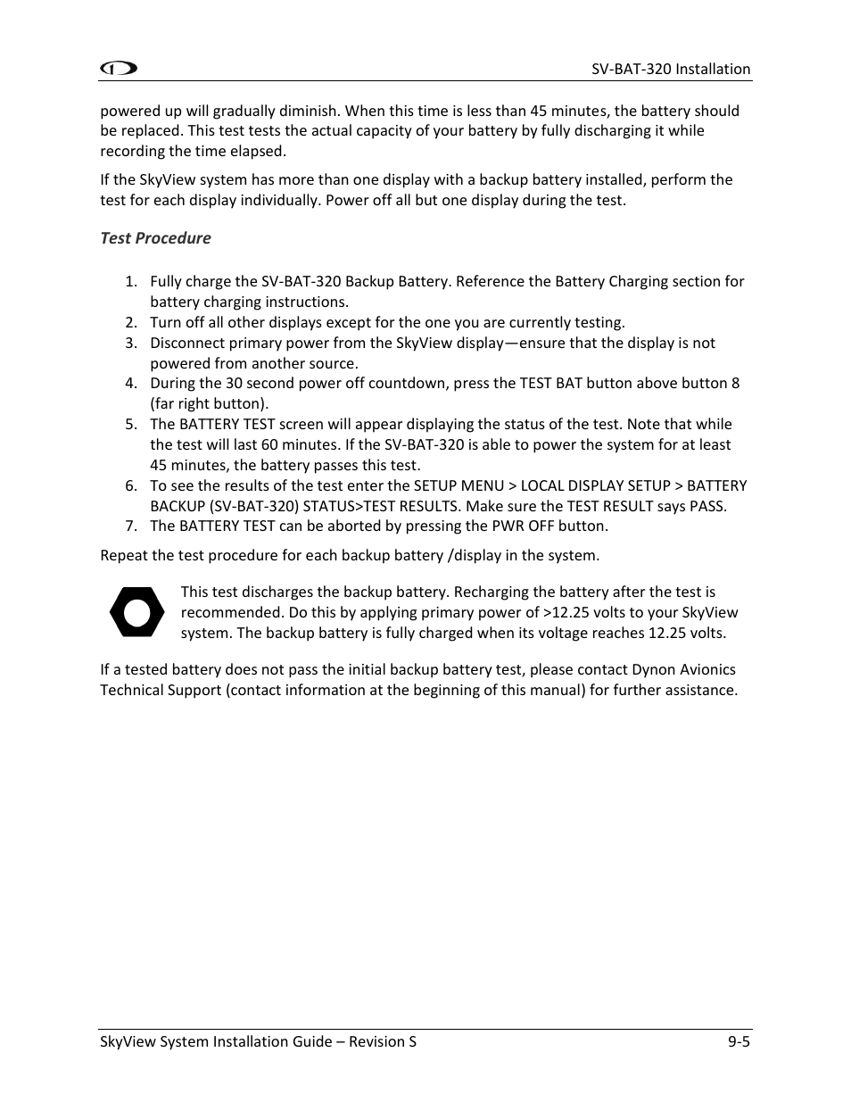 Test procedure -5 | Dynon Avionics SkyView System Installation Guide User Manual | Page 195 / 401