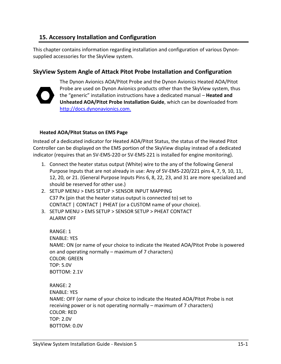 Accessory installation and configuration | Dynon Avionics SkyView System Installation Guide User Manual | Page 271 / 401