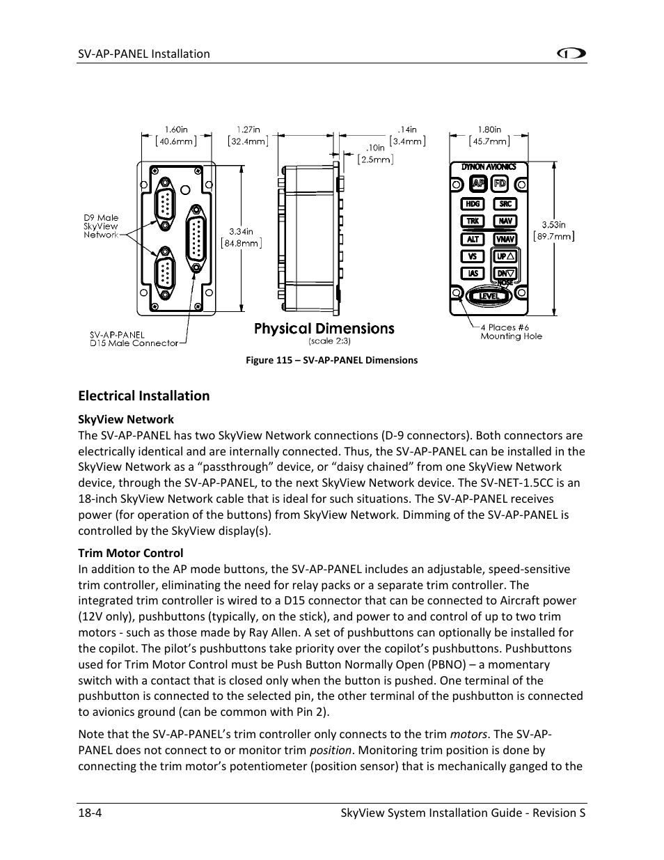 Electrical installation -4 | Dynon Avionics SkyView System Installation Guide User Manual | Page 328 / 401