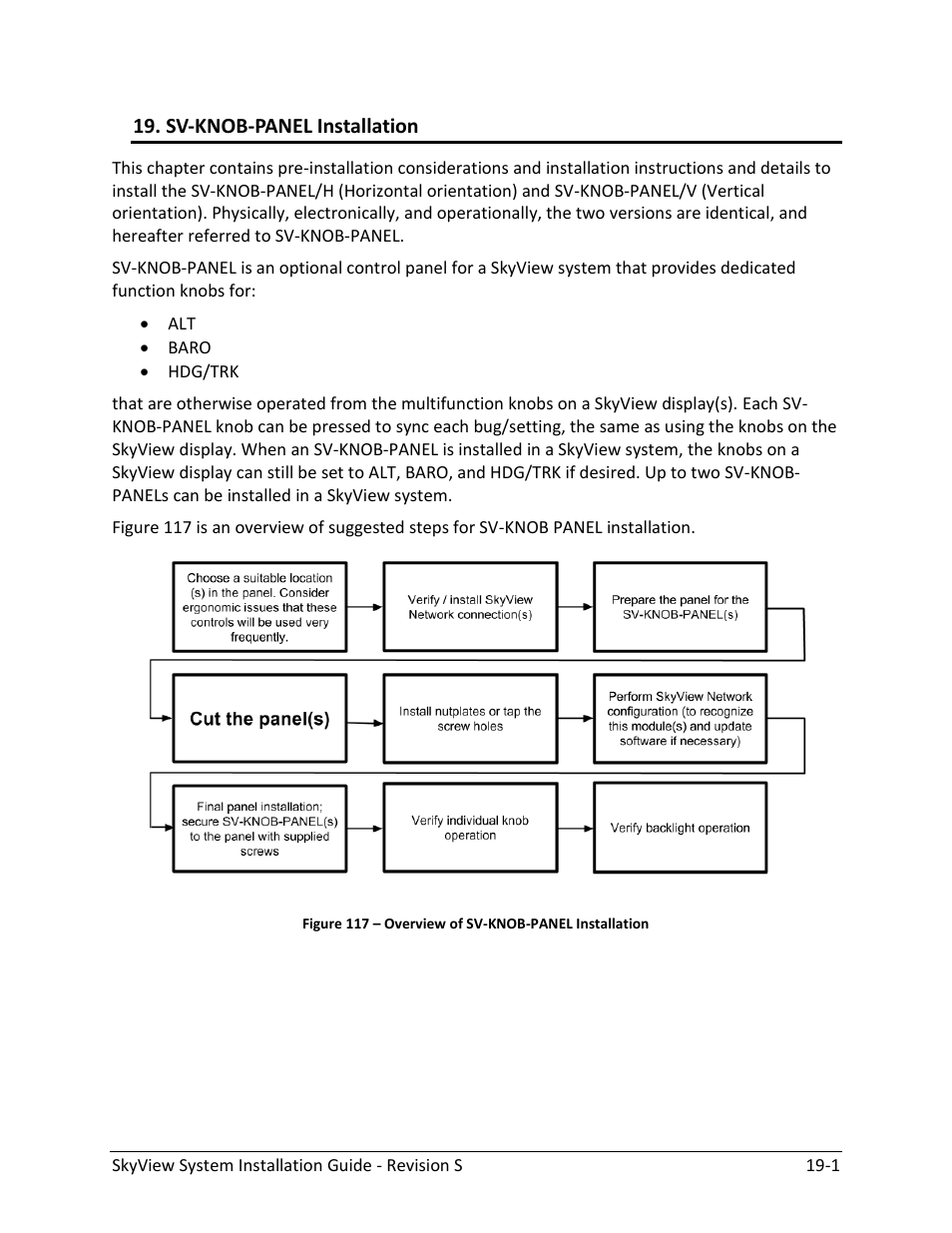 Sv-knob-panel installation | Dynon Avionics SkyView System Installation Guide User Manual | Page 335 / 401