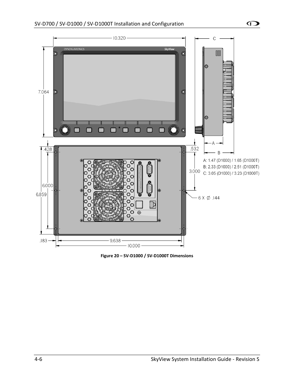 Figure 20 | Dynon Avionics SkyView System Installation Guide User Manual | Page 68 / 401