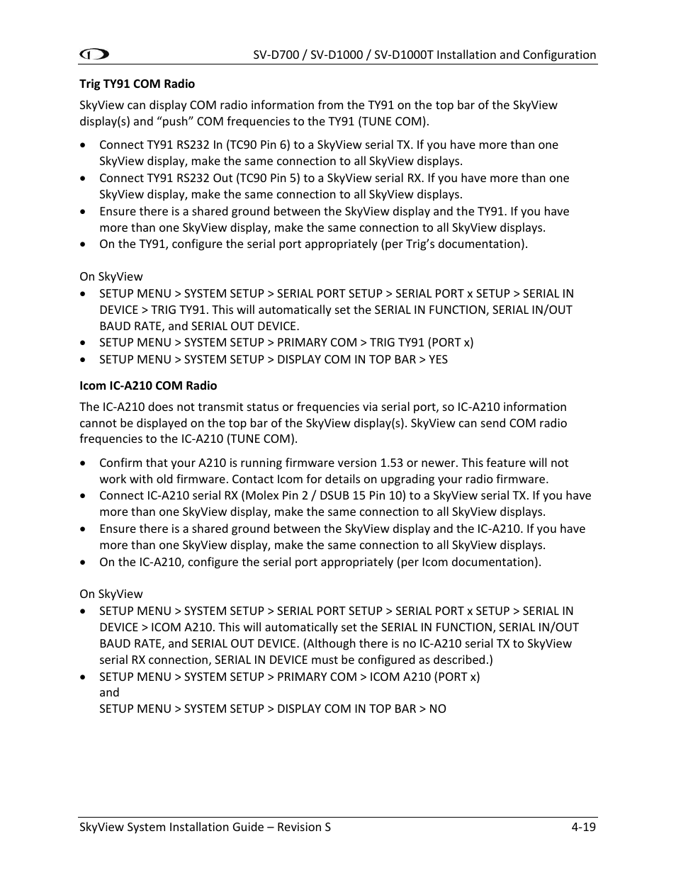 Dynon Avionics SkyView System Installation Guide User Manual | Page 81 / 401