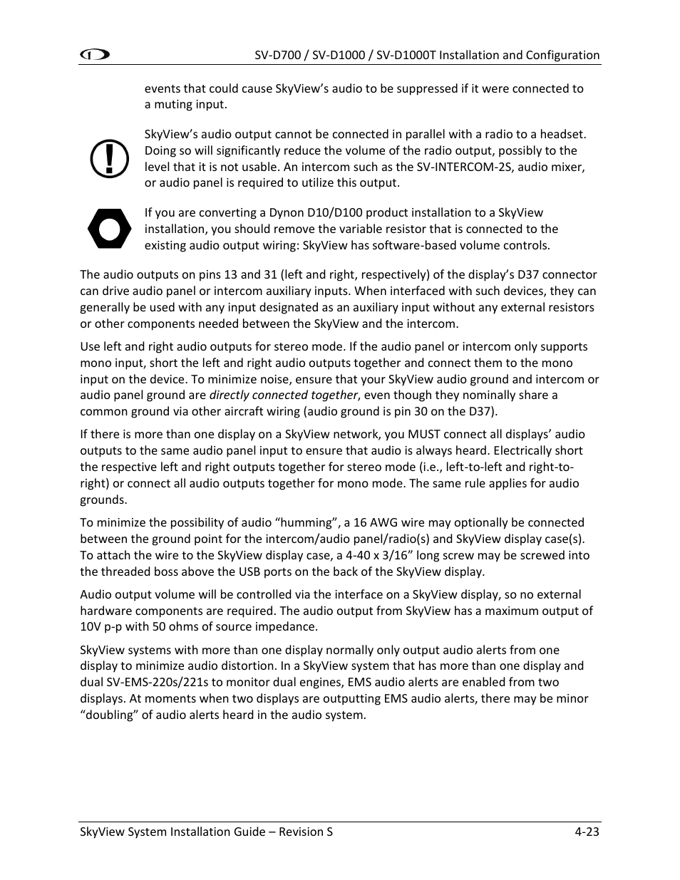 Dynon Avionics SkyView System Installation Guide User Manual | Page 85 / 401