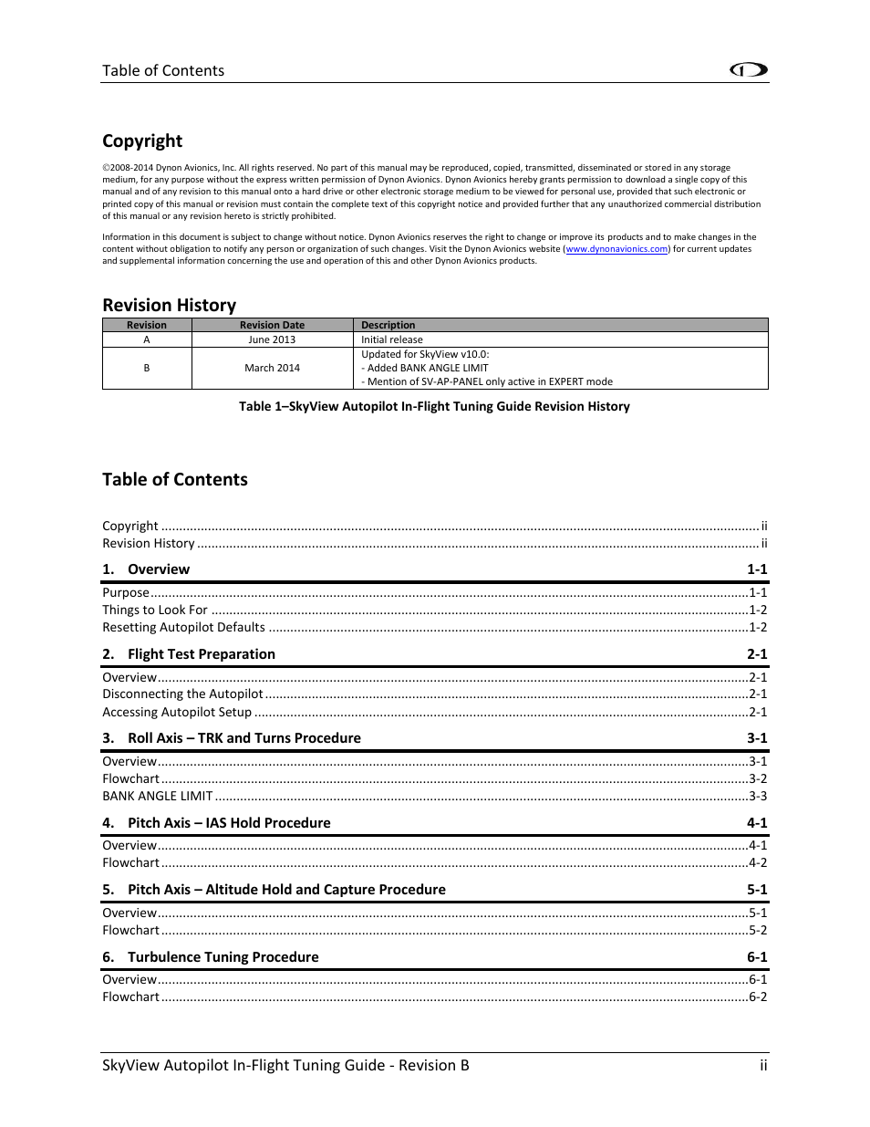 Dynon Avionics SkyView Autopilot In-Flight Tuning Guide User Manual | Page 2 / 23
