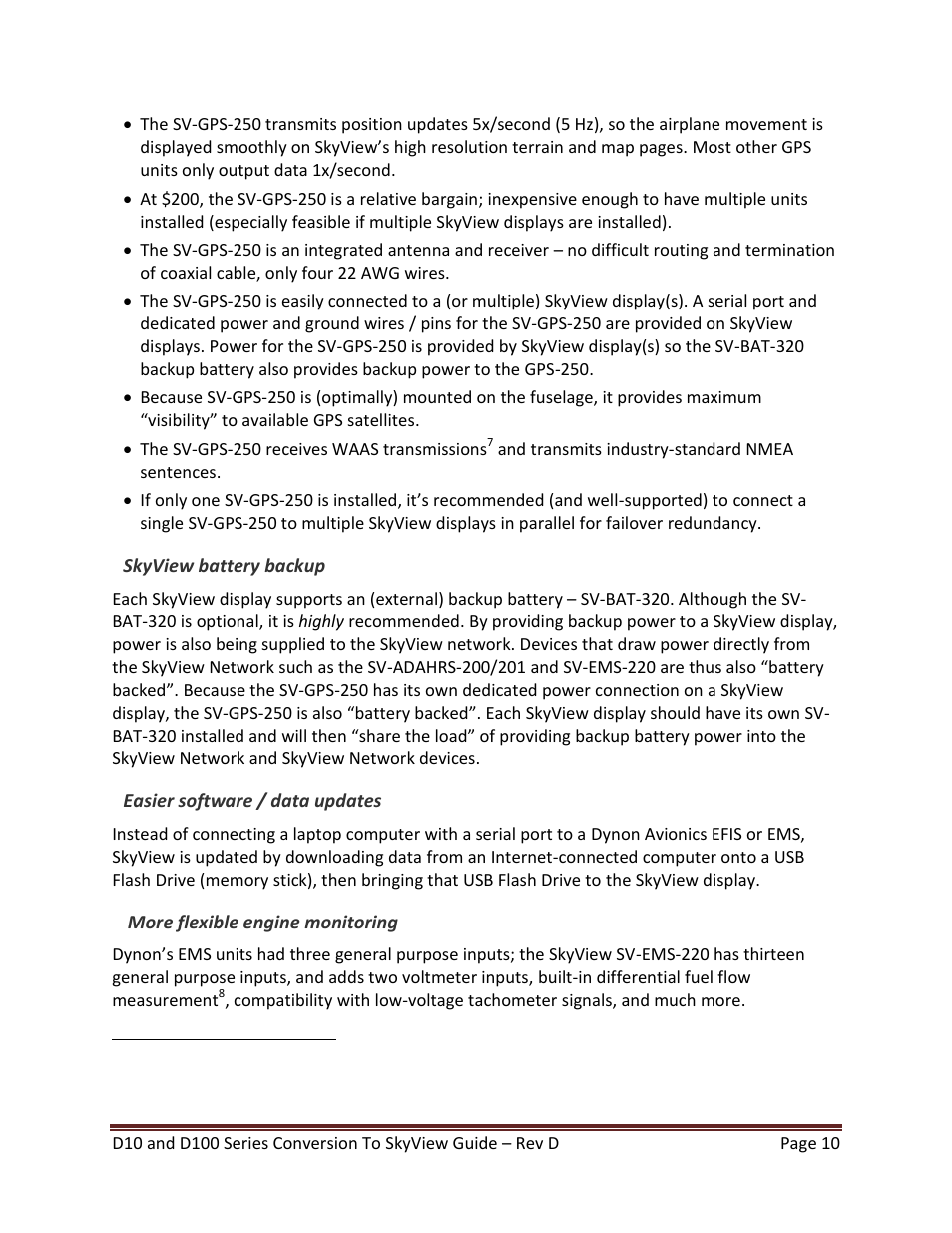 Dynon Avionics D100 Series to SkyView Conversion Guide User Manual | Page 10 / 44