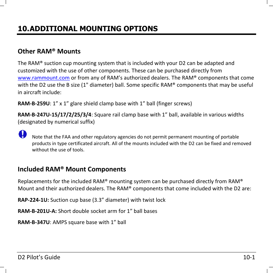 Dynon Avionics D2 Pilots User Guide User Manual | Page 39 / 50