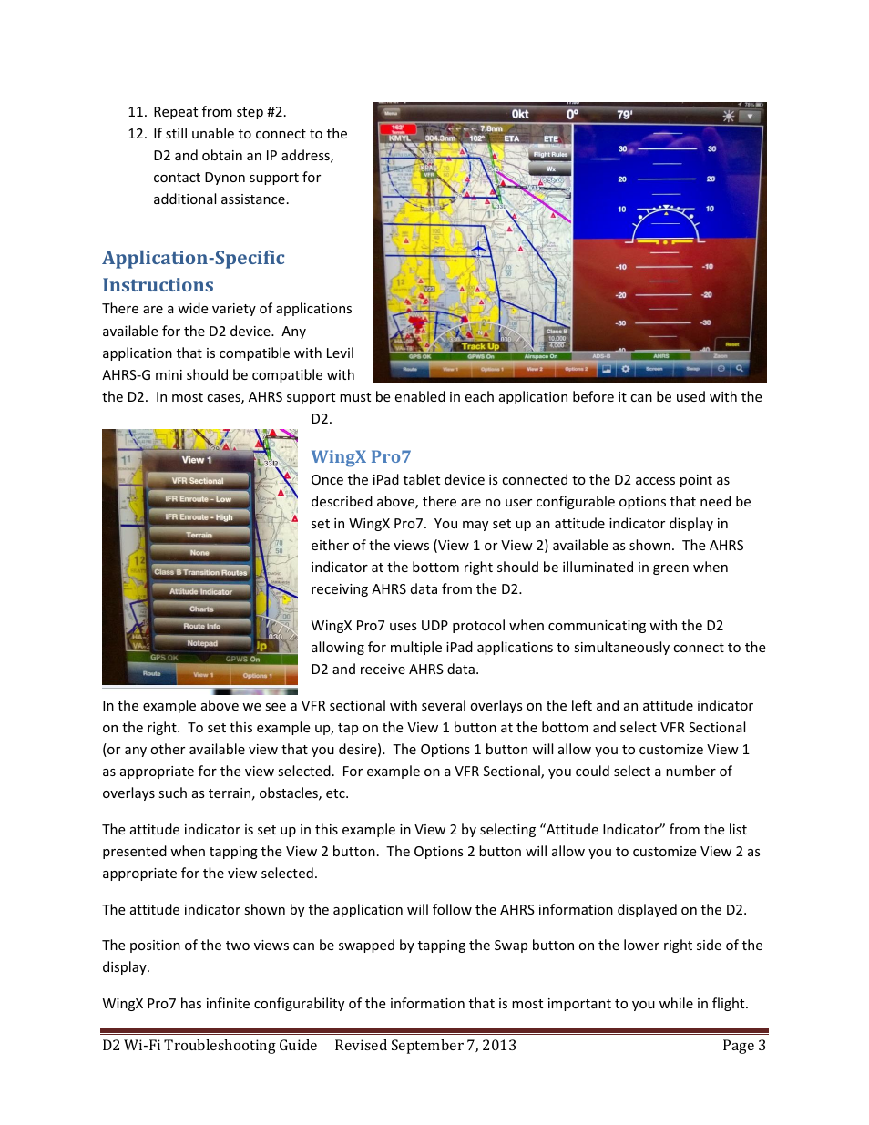 Dynon Avionics D2 Wi-Fi Troubleshooting Guide User Manual | Page 3 / 8