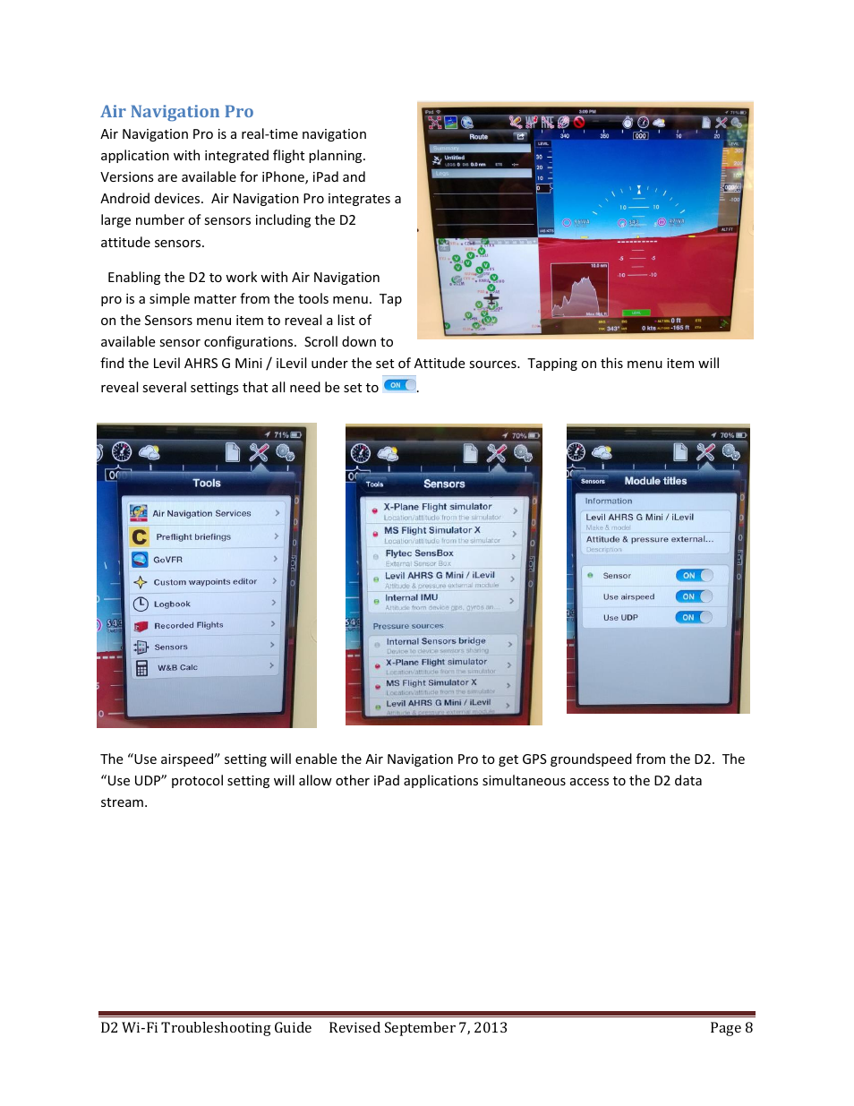 Dynon Avionics D2 Wi-Fi Troubleshooting Guide User Manual | Page 8 / 8