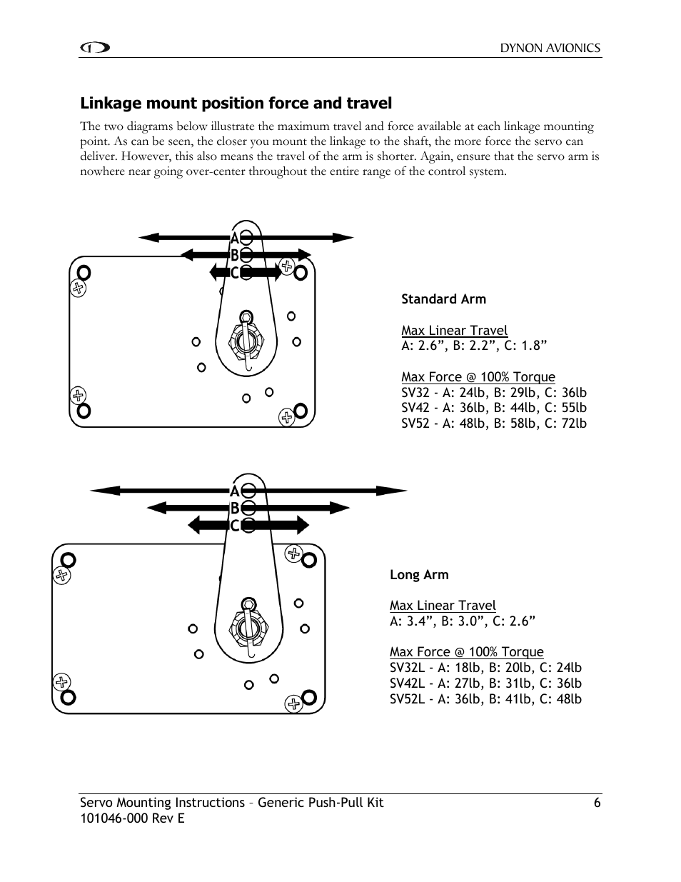 Dynon Avionics Servo Datasheet / Generic Servo Kit (Push-Pull) User Manual | Page 7 / 8