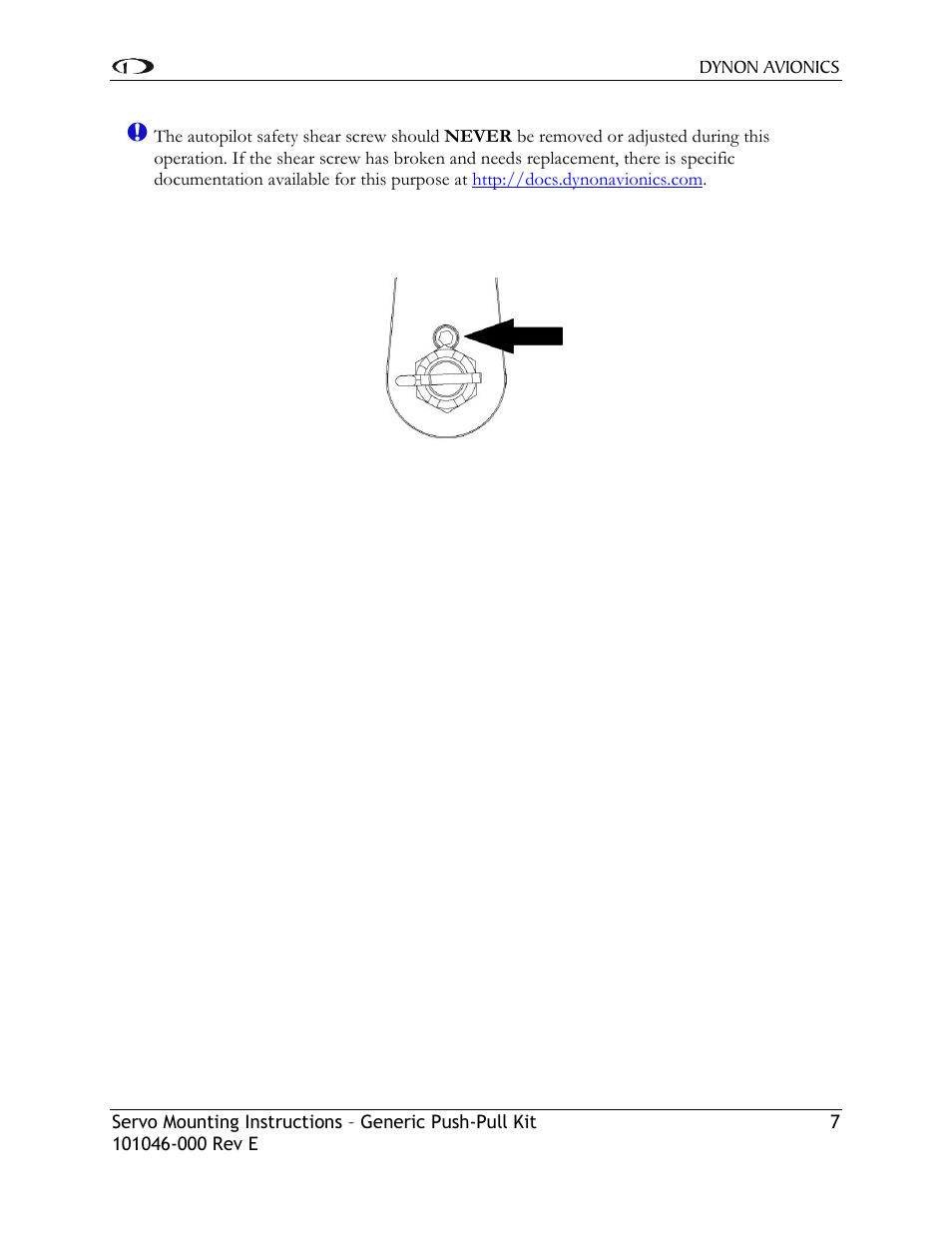 Dynon Avionics Servo Datasheet / Generic Servo Kit (Push-Pull) User Manual | Page 8 / 8