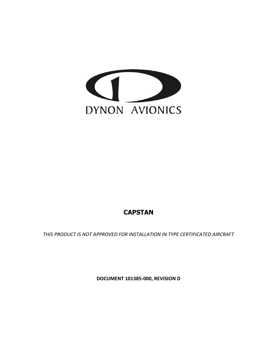 Dynon Avionics Capstan Servo (Cable-driven) User Manual | 8 pages