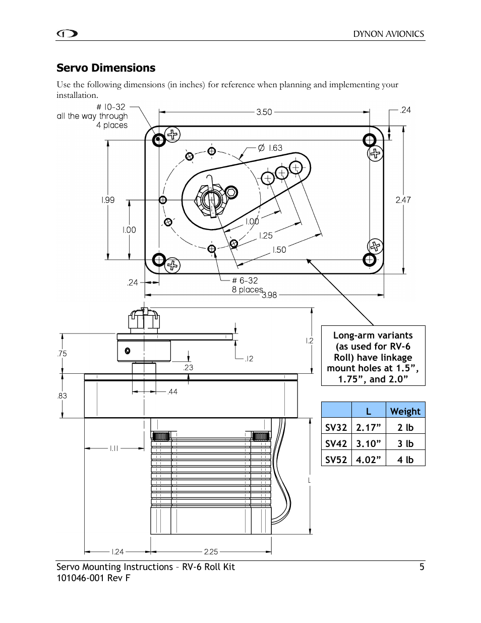 Dynon Avionics RV-6 Roll Kit User Manual | Page 6 / 10