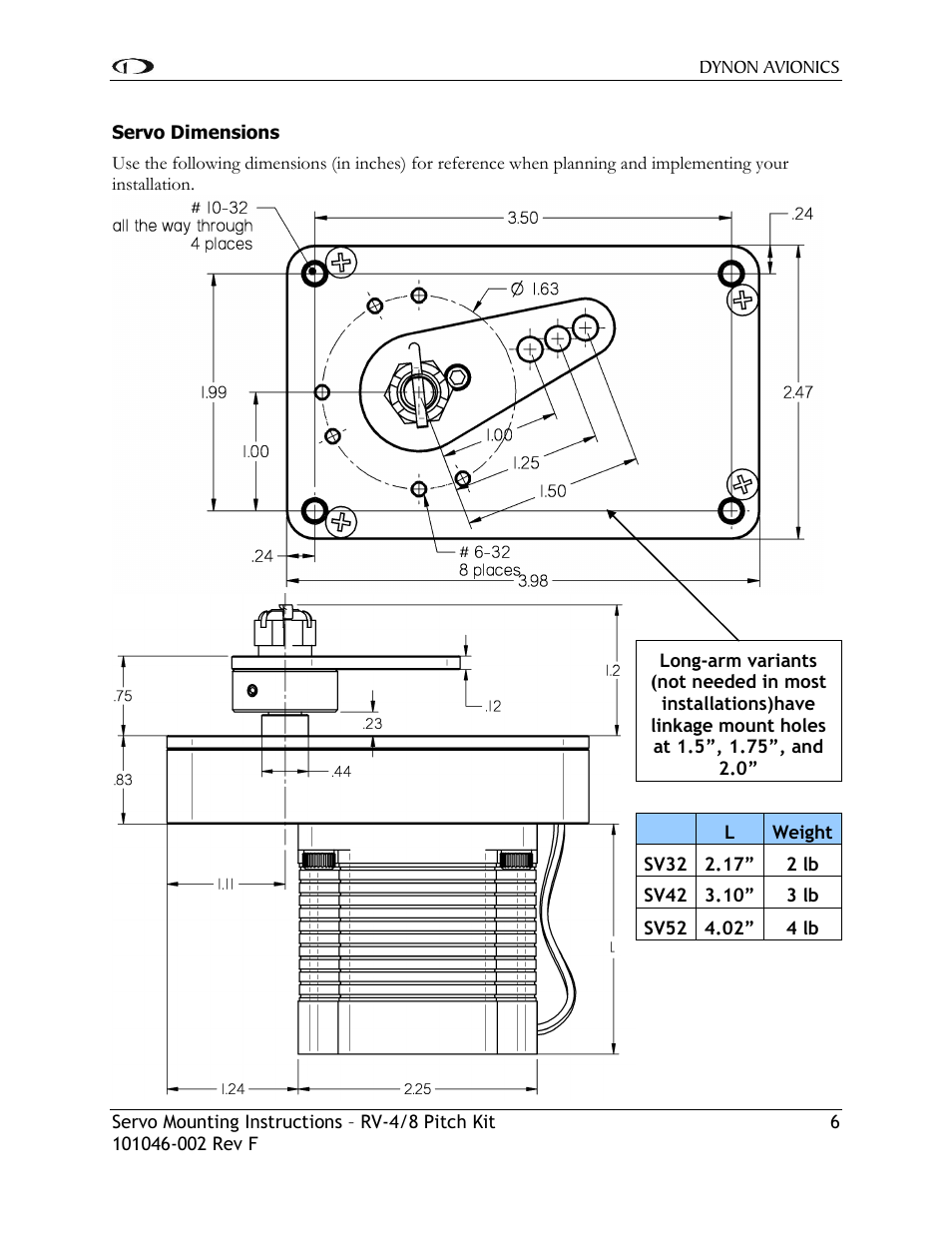 Dynon Avionics RV-4/8 Pitch Kit User Manual | Page 7 / 15