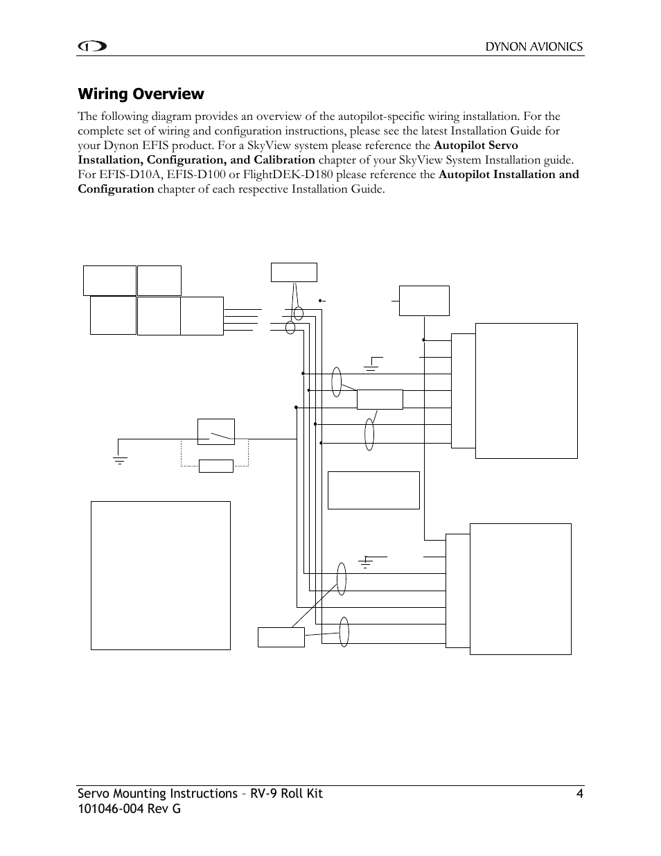 Wiring overview | Dynon Avionics RV-9 Roll Kit User Manual | Page 5 / 10