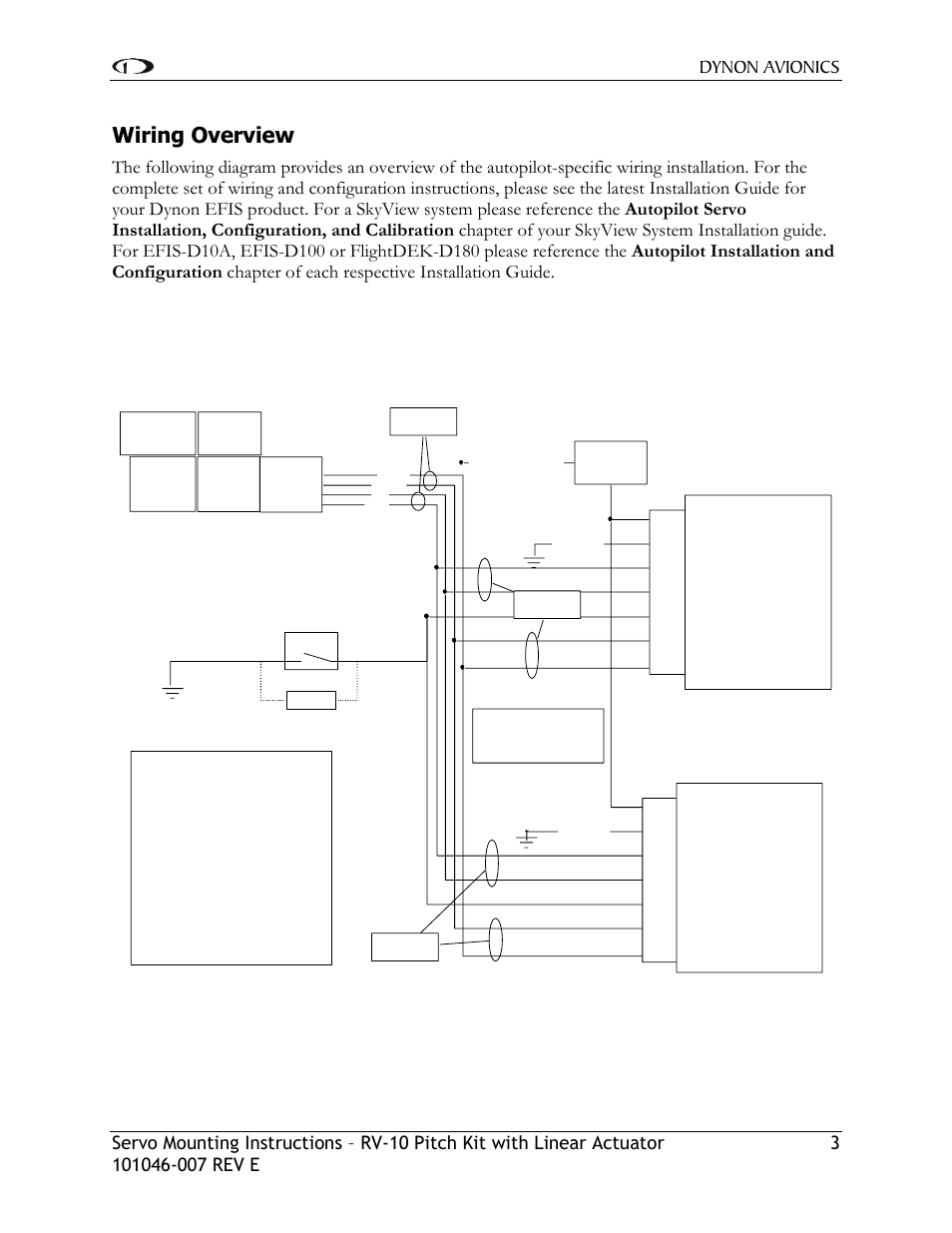 Wiring overview | Dynon Avionics RV-10 Pitch User Manual | Page 4 / 9