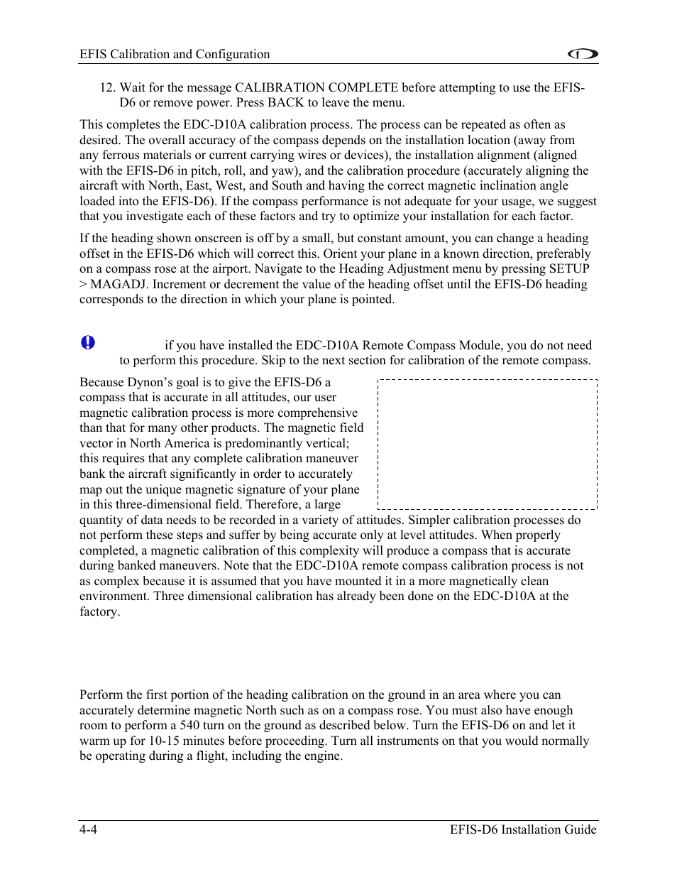 Performing the calibration | Dynon Avionics EFIS-D6 Installation Guide User Manual | Page 26 / 50