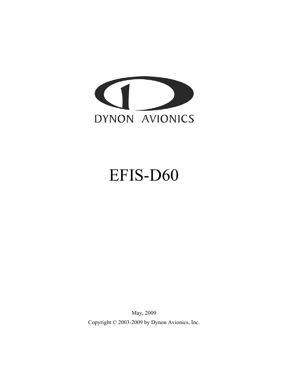 Dynon Avionics EFIS-D60 Installation Guide User Manual | 45 pages