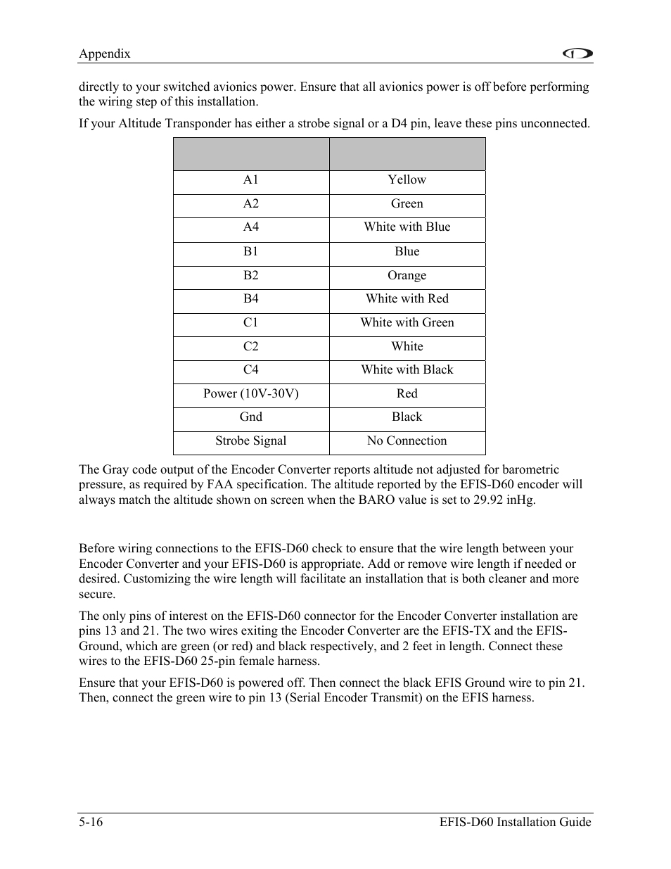 Step 2: connecting to the efis-d60 | Dynon Avionics EFIS-D60 Installation Guide User Manual | Page 42 / 45