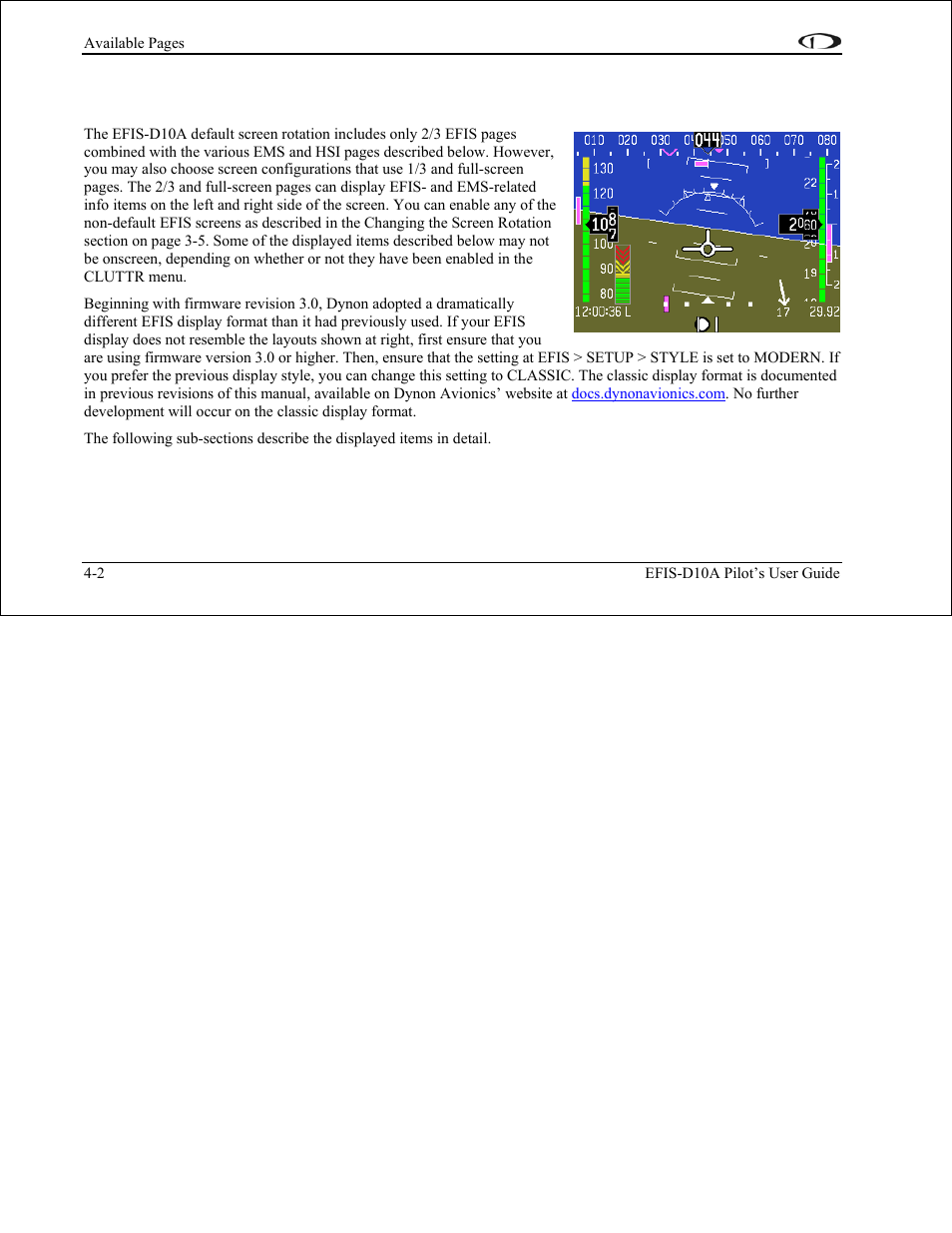 Dynon Avionics EFIS-D10A Pilots Users Guide User Manual | Page 24 / 90
