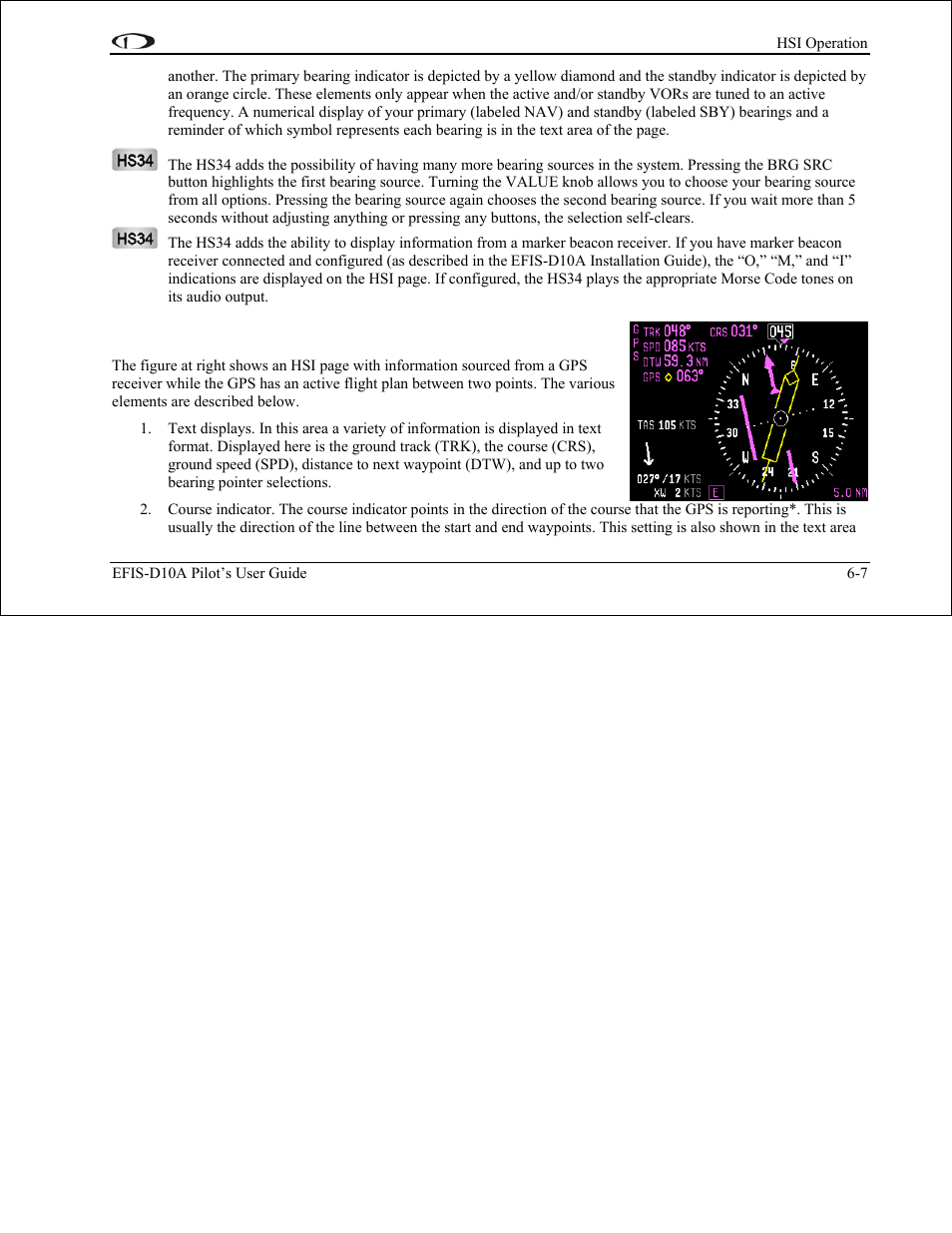 Gps overlay, Gps overlay -7 | Dynon Avionics EFIS-D10A Pilots Users Guide User Manual | Page 56 / 90