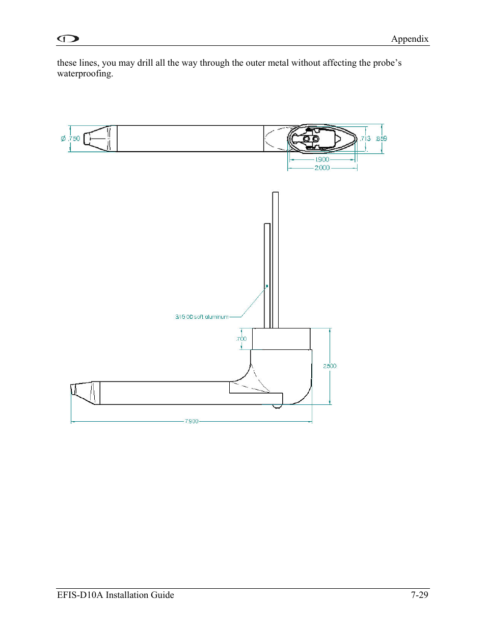 Dimensions, Standard mount | Dynon Avionics EFIS-D10A Installation Guide User Manual | Page 101 / 108