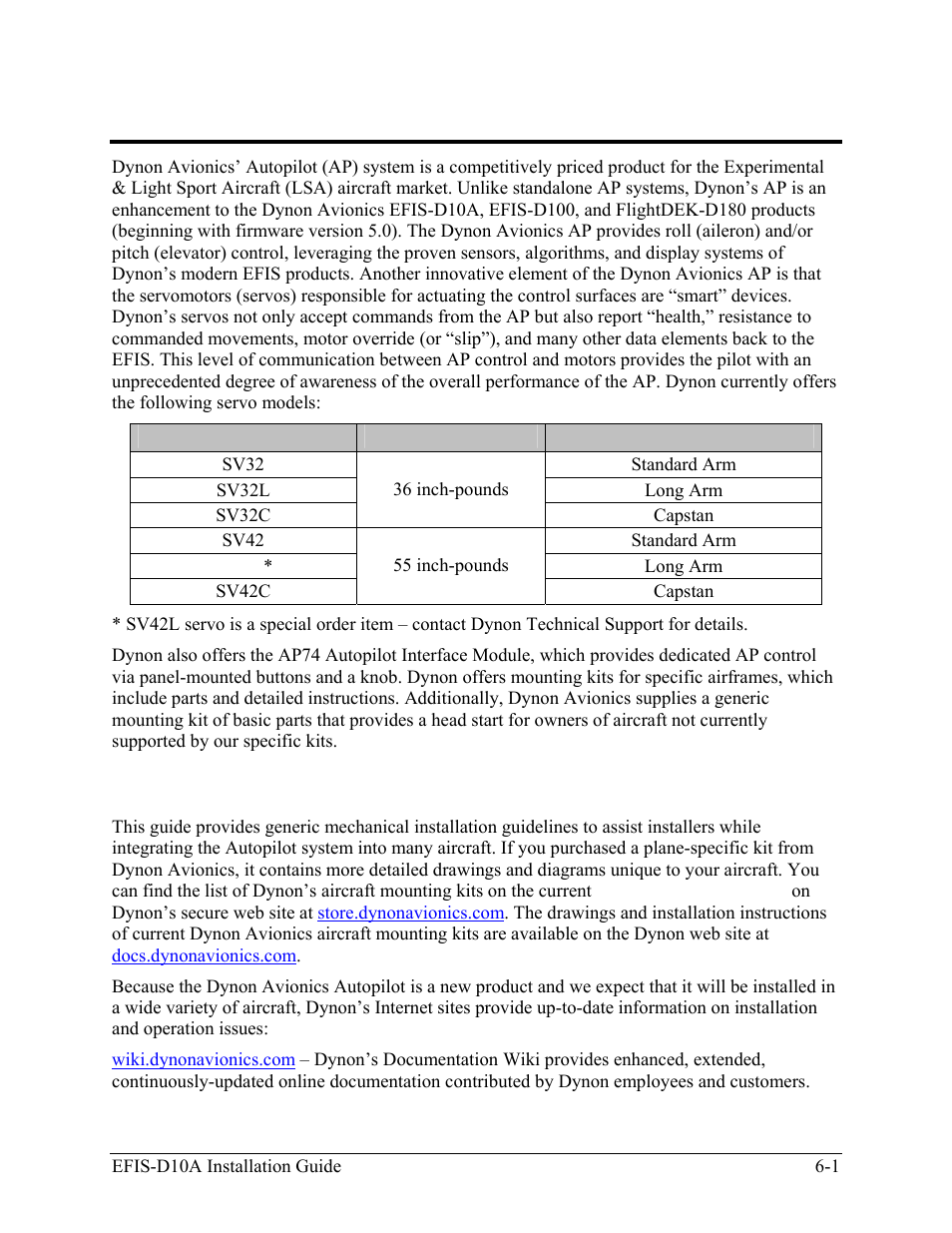 Autopilot installation and configuration, Additional information and updates, Additional information and updates -1 | Dynon Avionics EFIS-D10A Installation Guide User Manual | Page 41 / 108