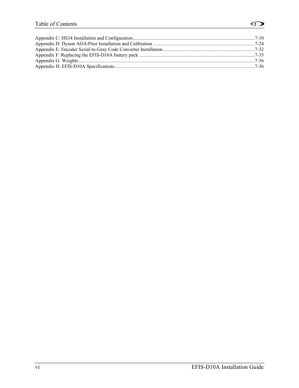 Dynon Avionics EFIS-D10A Installation Guide User Manual | Page 6 / 108