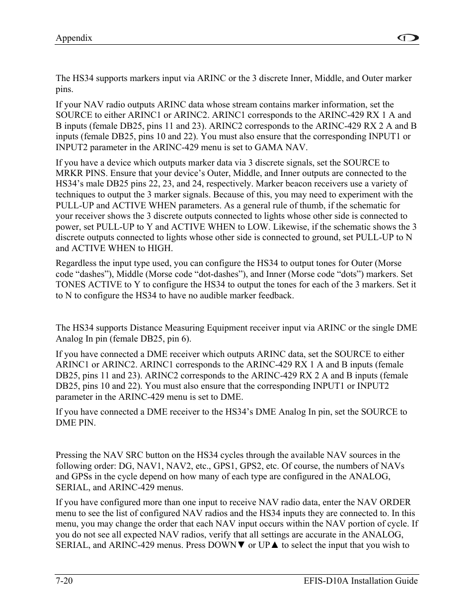Markers configuration, Dme configuration, Gps and nav display order configuration | Dynon Avionics EFIS-D10A Installation Guide User Manual | Page 92 / 108