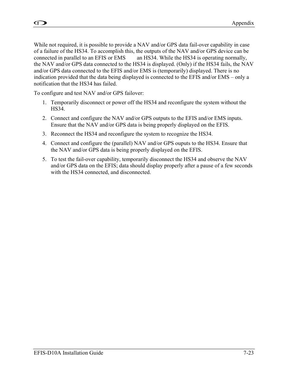 Nav and/or gps fail-over | Dynon Avionics EFIS-D10A Installation Guide User Manual | Page 95 / 108