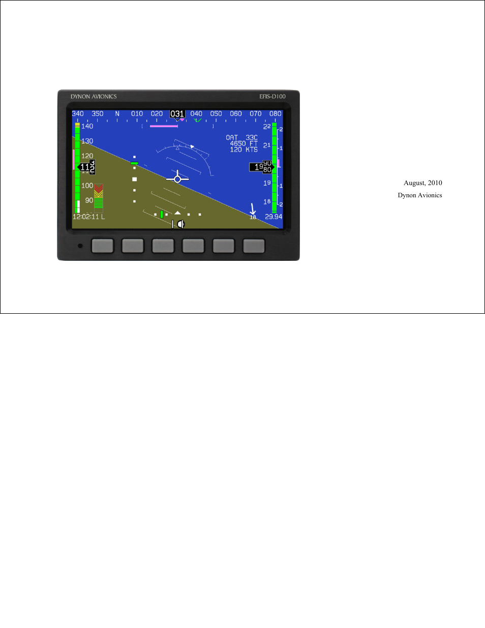 Dynon Avionics EFIS-D100 Pilots Users Guide User Manual | 89 pages