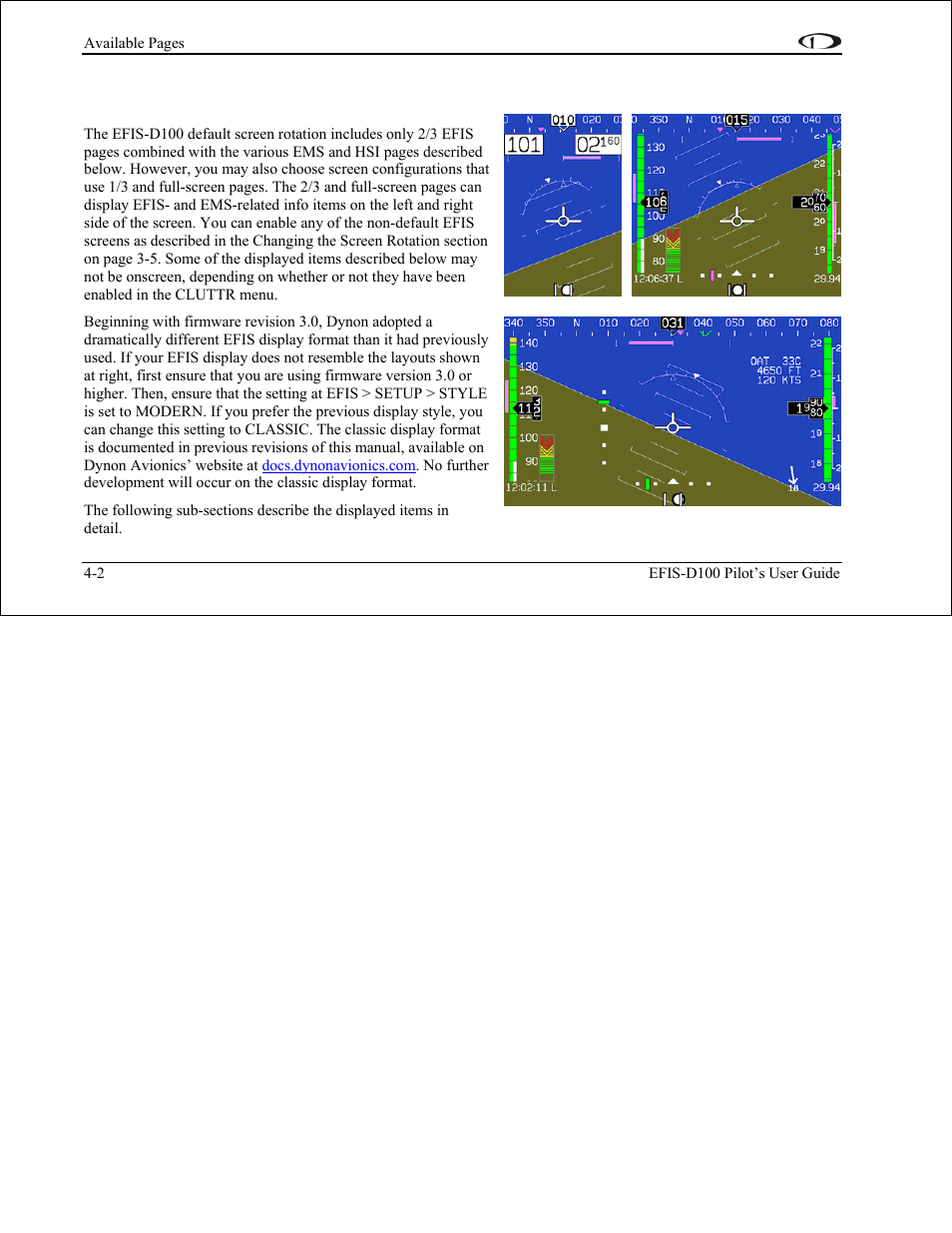 Dynon Avionics EFIS-D100 Pilots Users Guide User Manual | Page 24 / 89