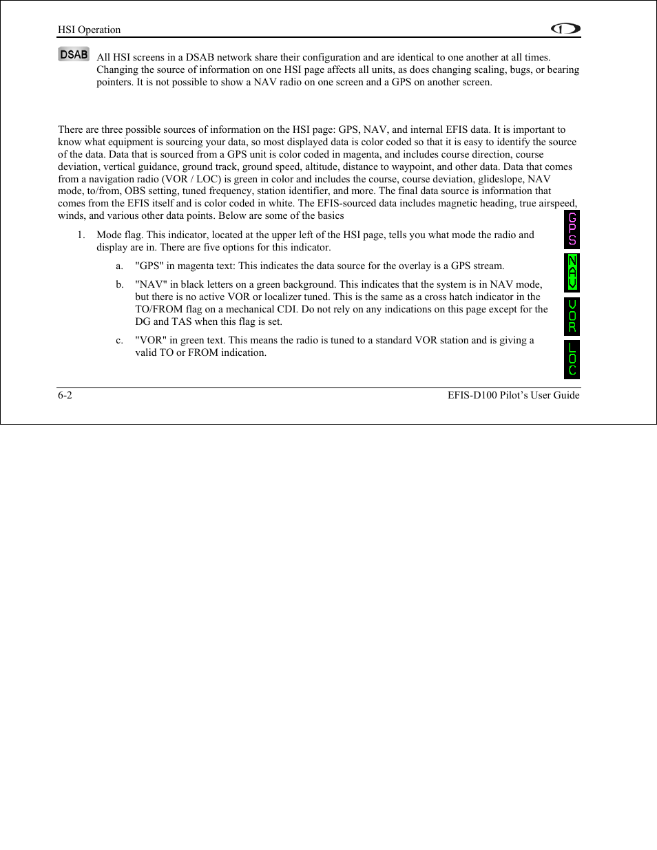 Hsi display basics, Hsi display basics -2 | Dynon Avionics EFIS-D100 Pilots Users Guide User Manual | Page 51 / 89